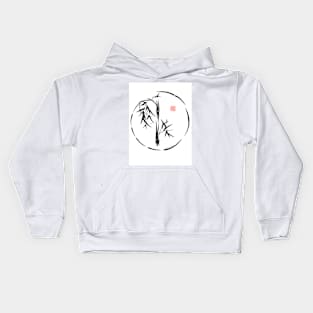 PASSAGE  - Original sumi-e enso ink brush art Kids Hoodie